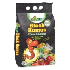 AL.FE BLACK HUMUS Vermicompost Concime Organico Bio Orto Fiori Giardino 5 LT