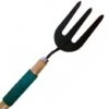 Trade Shop - Forchetta In Acciaio Manico Legno E Gomma Raccogli Terra Giardinaggio Giardino
