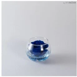 Boccia Con Rosa Cherie Cm 6 - Blu