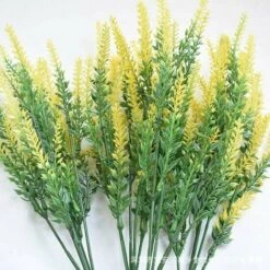 Lotti Fiori Artificiali Di Plastica Gialla Lavanda Fiori Finti Gialli Artificiali Decorazione Per Feste, Matrimoni, Casa, Ristorante -Negozio al dettaglio Piante Casa 95789552 4