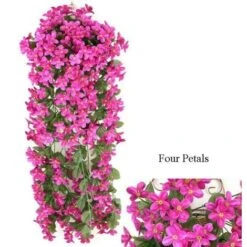 2x Piante Artificiali Edera Rampicante Piante Rampicanti Foglia Artificiale Rampicante Decorazione Floreale Viola, Viola -Negozio al dettaglio Piante Casa 95930904 4