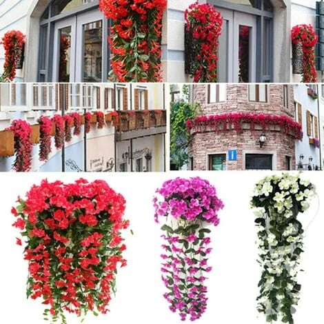 2x Piante Artificiali Edera Rampicante Piante Rampicanti Foglia Artificiale Rampicante Decorazione Floreale Viola, Rosso 1 2x Piante Artificiali Edera Rampicante Piante Rampicanti Foglia Artificiale Rampicante Decorazione Floreale Viola, Rosso