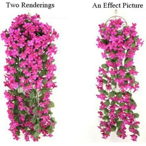 2x Piante Artificiali Edera Rampicante Piante Rampicanti Foglia Artificiale Rampicante Decorazione Floreale Viola, Rosso 5 2x Piante Artificiali Edera Rampicante Piante Rampicanti Foglia Artificiale Rampicante Decorazione Floreale Viola, Rosso - immagine 5