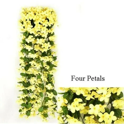 2x Piante Artificiali Edera Rampicante Piante Rampicanti Foglia Artificiale Rampicante Decorazione Floreale Viola, Giallo 1 2x Piante Artificiali Edera Rampicante Piante Rampicanti Foglia Artificiale Rampicante Decorazione Floreale Viola, Giallo