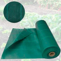 Telo Pacciamatura In Rotoli 90gr/mq Anti Erbacce Pacciamante Per Orto Giardino Elevata Stabilizzazione Raggi UV Permeabile Drenante Copertura Terreno Antialga Calpestabile (H 52 Cm X 25 M, Verde) -Negozio al dettaglio Piante Casa 95956914 5