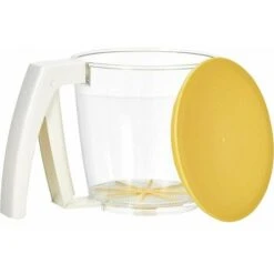 Setaccio Meccanico Setaccio Per Farina In Acciaio Setaccio A Maglia Fine Strumenti Per La Cottura Setaccio Per Farina Con Una Sola Mano Grande Setaccio Per Farina Giallo Setaccio Per Farina, 16 X 11,5 -Negozio al dettaglio Piante Casa 96191677 3
