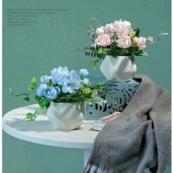 Fiori Artificiali Con Vaso Di Fiori Di Peonia - Fiori Artificiali In Plastica - Per La Casa, La Tavola -Negozio al dettaglio Piante Casa 96226326 3