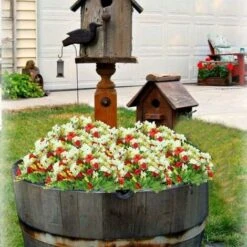 LITZEE Fiori Artificiali 4 Mazzo Di Bouquet Di Fiori Artificiali 28 Teste, Simpatico Fiore Margherita Finto Per Uso Esterno Matrimonio Casa Giardino Decor (Rosso) -Negozio al dettaglio Piante Casa 96298245 4