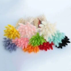 LITZEE Fiori Secchi 60pcs Fiori Secchi Naturali Decorazioni Per La Casa Di Animali Di Peluche Colorati (Blu) -Negozio al dettaglio Piante Casa 96301058 3