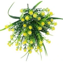 Pezzo Gypsophila Artificiale Fiore Colore Giallo -Negozio al dettaglio Piante Casa 97236878 4