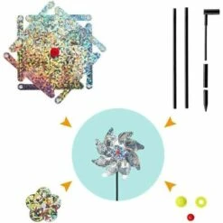 Uccello Spaventapasseri Decorazione Giardino Spike Anti Piccione Deterrente Anti Uccelli Riflettente Per Mulino A Vento Riflettore Antivento Per Proteggere Giardino, Frutteto E Cortile (confezione Da -Negozio al dettaglio Piante Casa 97886531 3