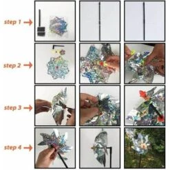 Uccello Spaventapasseri Decorazione Giardino Spike Anti Piccione Deterrente Anti Uccelli Riflettente Per Mulino A Vento Riflettore Antivento Per Proteggere Giardino, Frutteto E Cortile (confezione Da -Negozio al dettaglio Piante Casa 97886531 5