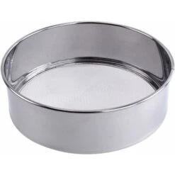 Setaccio Per Farina Rotondo Professionale In Acciaio Inossidabile Con 60 Maglie (7,9 Pollici)