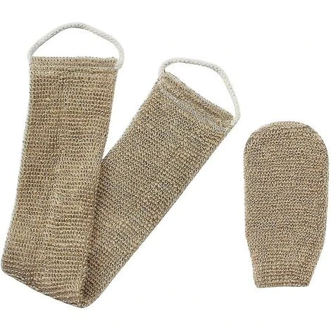 Scrubber Per La Schiena In Canapa, Striscia Per La Schiena Esfoliante 100% Naturale Con Guanto, Scrubber Per La Schiena Esfoliante In Luffa 1 Scrubber Per La Schiena In Canapa, Striscia Per La Schiena Esfoliante 100% Naturale Con Guanto, Scrubber Per La Schiena Esfoliante In Luffa