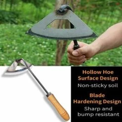 Zappa Cava In Acciaio Temprato A Mano Giardinaggio Portatile Strumento Per Allentare Il Terreno Rastrello Per Diserbo Accessori Per L'agricoltura Del Giardino Di Casa (1pc/ -Negozio al dettaglio Piante Casa 98141651 3