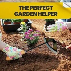 Zappa Cava In Acciaio Temprato A Mano Giardinaggio Portatile Strumento Per Allentare Il Terreno Rastrello Per Diserbo Accessori Per L'agricoltura Del Giardino Di Casa (1pc/ -Negozio al dettaglio Piante Casa 98141651 5