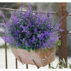 Fiori Artificiali Da Esterno Piante Di Lavanda Finte Bouquet Artificiale In Plastica Resistente Ai Raggi UV Per La Decorazione Del Portico Del Giardino Di Casa All'aperto (viola) -Negozio al dettaglio Piante Casa 98145300 3